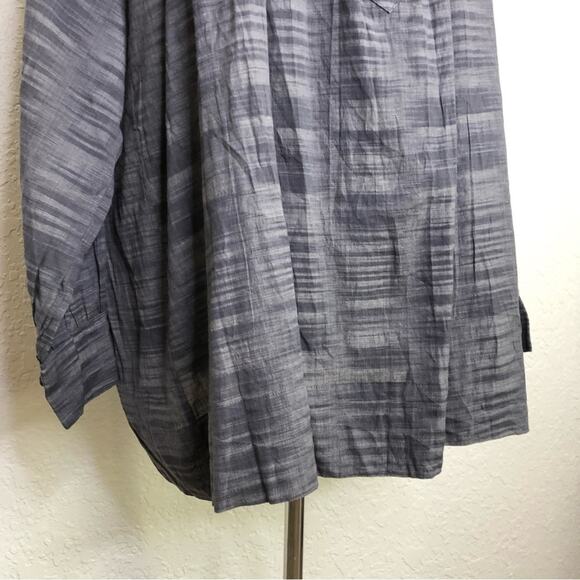 Mare di latte gray pleated peasant top size 3 or Large - Picture 3 of 16